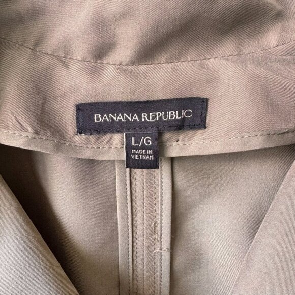 Banana Republic Tie Front Short Flowy Trench Overshirt - Picture 5 of 9